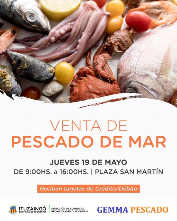 Venta de pescado de mar en Ituzaingó